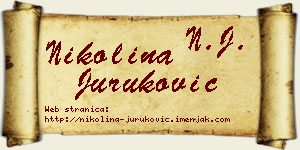 Nikolina Juruković vizit kartica